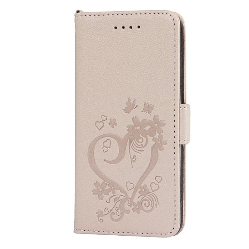 Housse iPhone SE 2022 / 2020 Coeur Fleuri