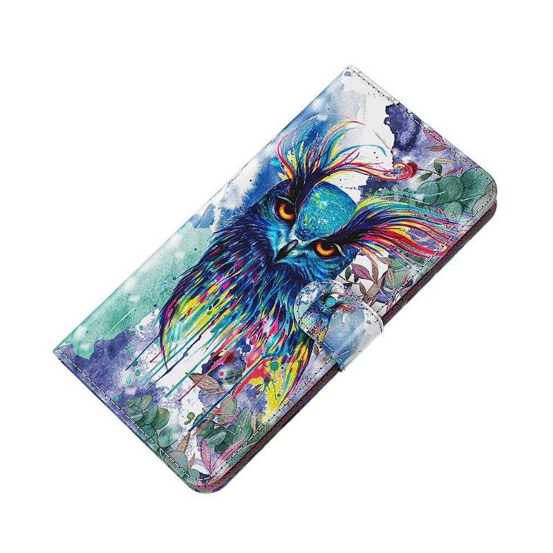 Housse Samsung Galaxy A72 5G / A72 4G hibou aquarelle