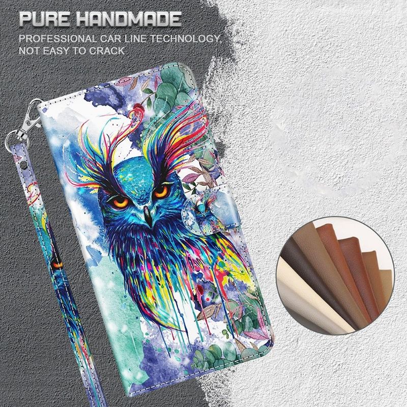 Housse Samsung Galaxy A72 5G / A72 4G hibou aquarelle