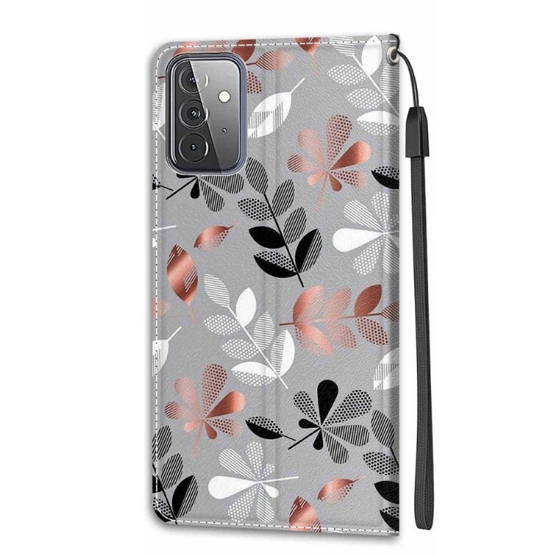 Housse Samsung Galaxy A72 5G / A72 4G Illustration feuilles sauvages