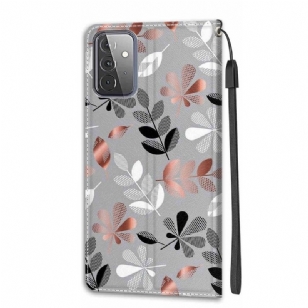 Housse Samsung Galaxy A72 5G / A72 4G Illustration feuilles sauvages