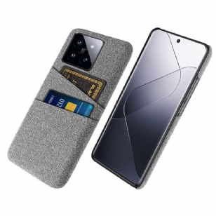 Coque Xiaomi 14 Pro Tissu Porte-Cartes