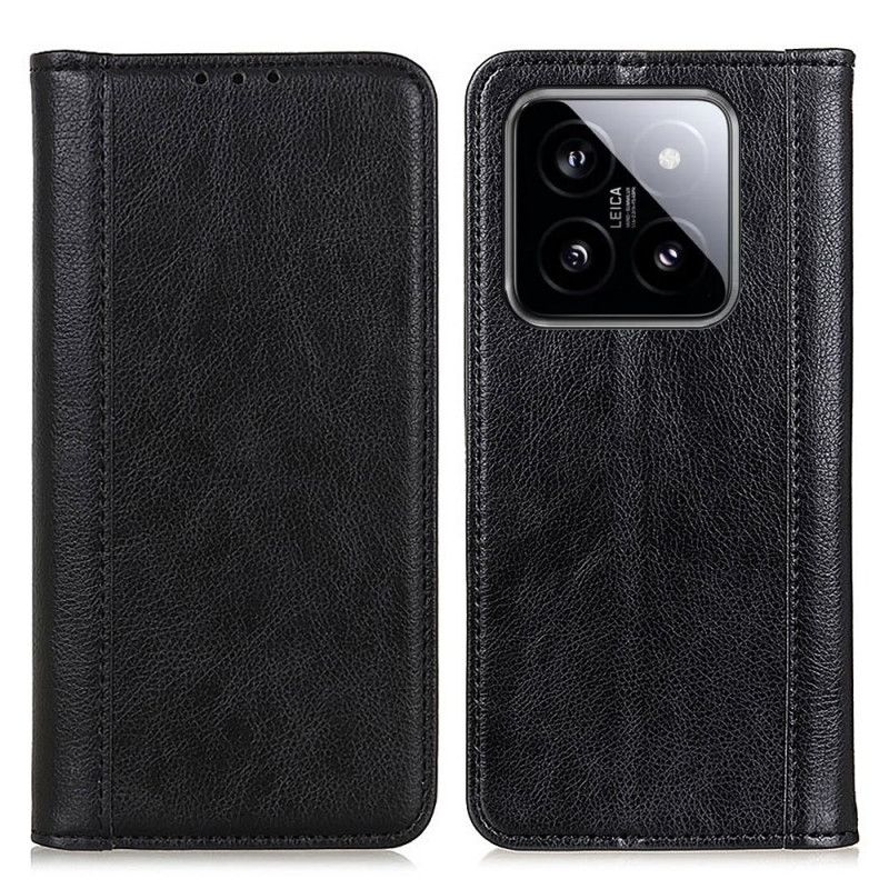 Flip Cover Xiaomi 14 Pro Cuir Fendu