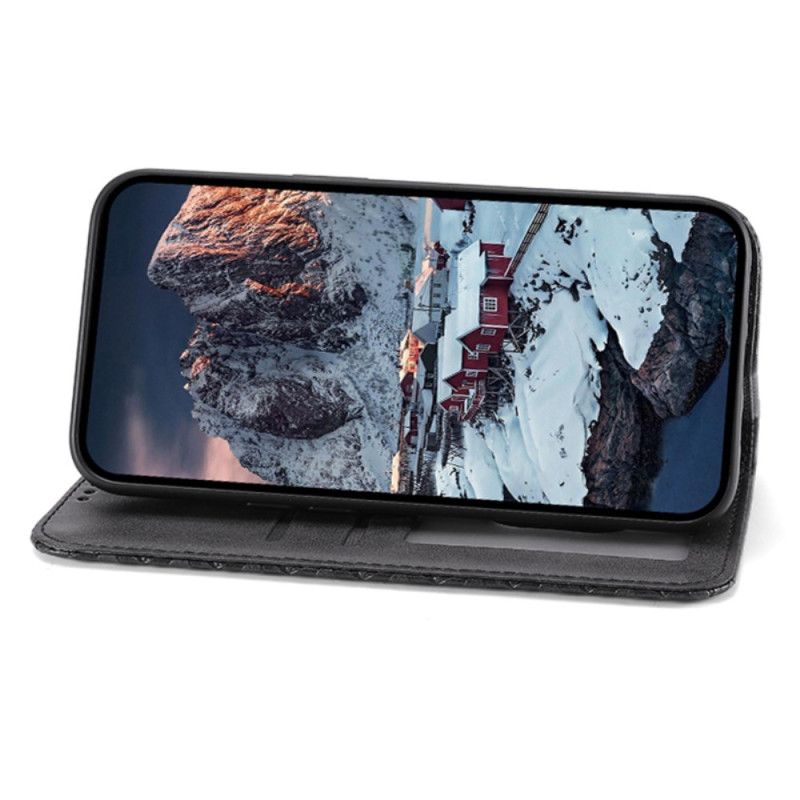 Flip Cover Xiaomi 14 Pro Losanges 3D avec Lanière