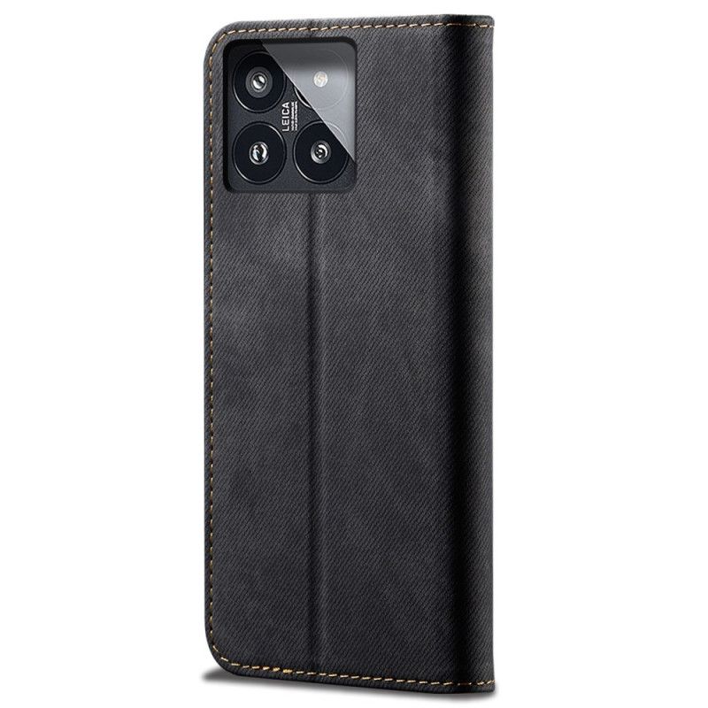 Flip Cover Xiaomi 14 Pro Tissu Jeans