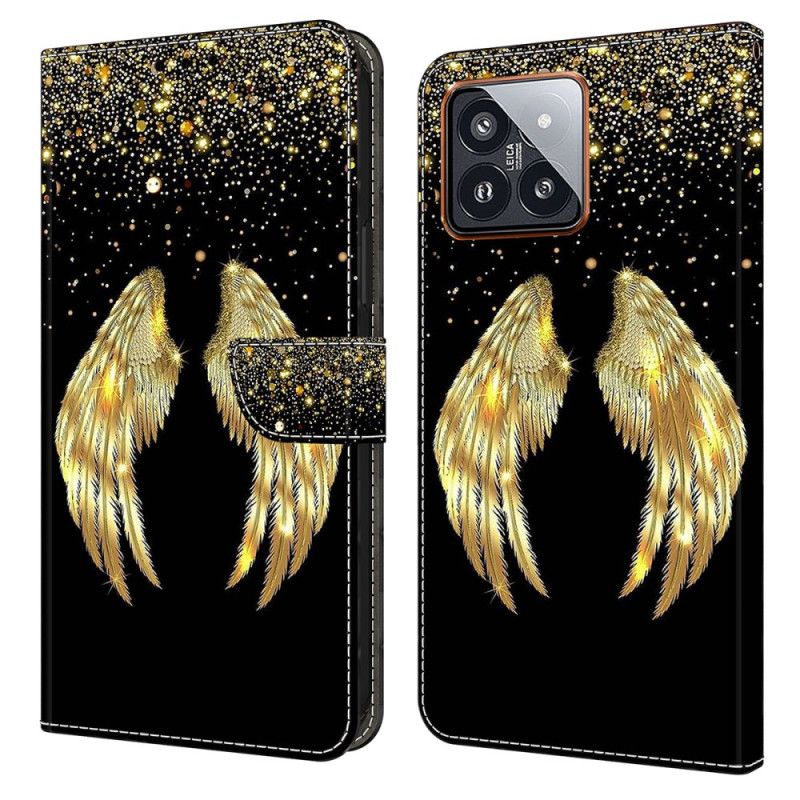 Housse Xiaomi 14 Pro Ailes d'Or