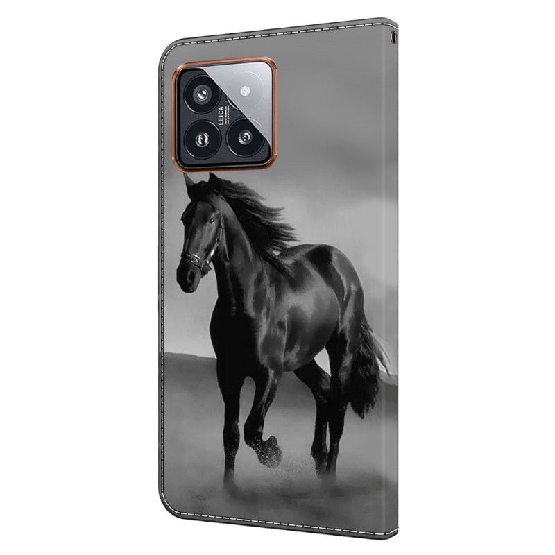 Housse Xiaomi 14 Pro Cheval Noir