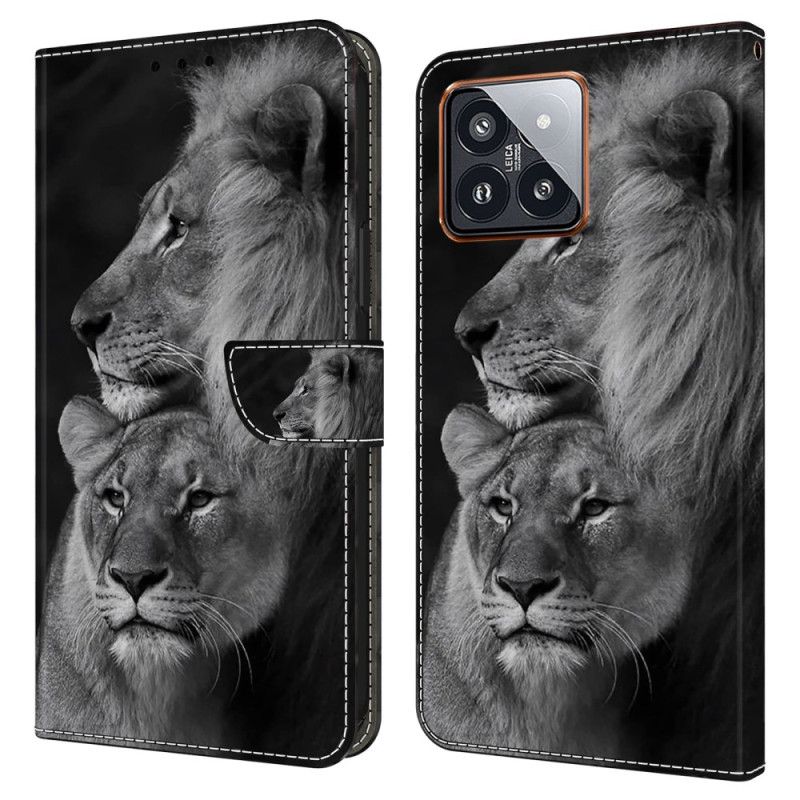 Housse Xiaomi 14 Pro Couple de Lions