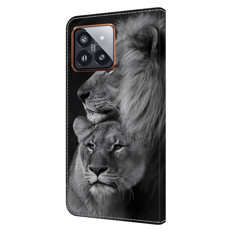 Housse Xiaomi 14 Pro Couple de Lions