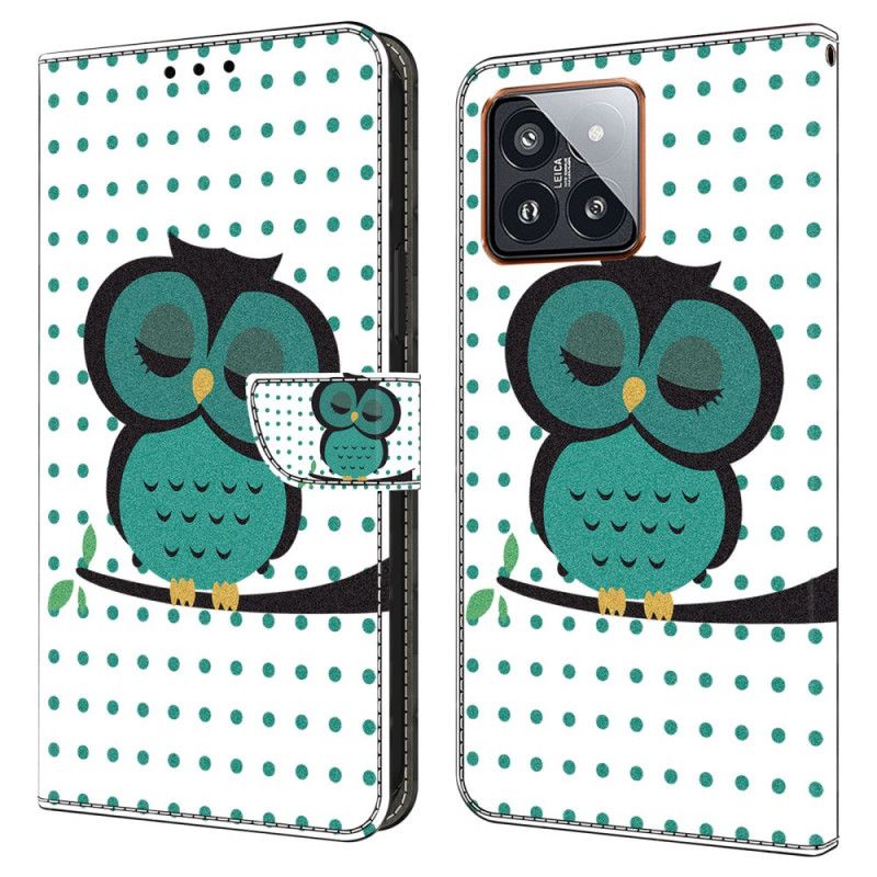 Housse Xiaomi 14 Pro Hibou Endormi