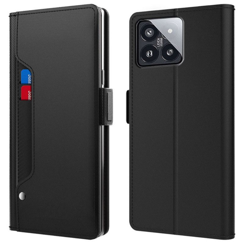 Housse Xiaomi 14 Pro Miroir et Porte-Cartes Frontal