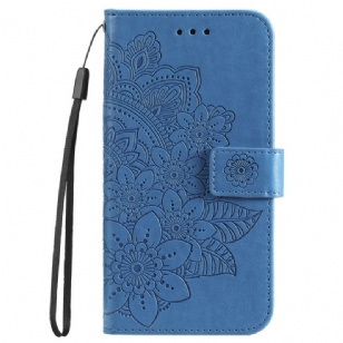 Housse Xiaomi 14 Pro Motif Floral à Lanière