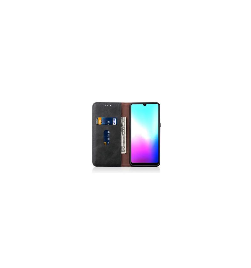 Housse Huawei Mate 20 Effet Cuir Smart Rétro