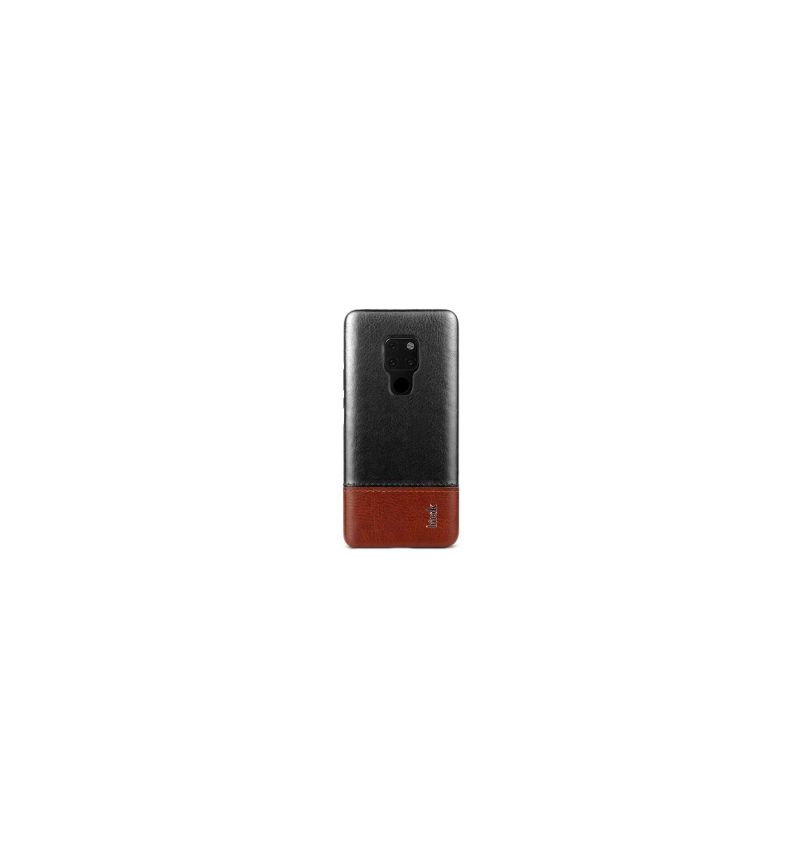 Huawei Mate 20 - Coque imak imitation cuir - Noir / Marron