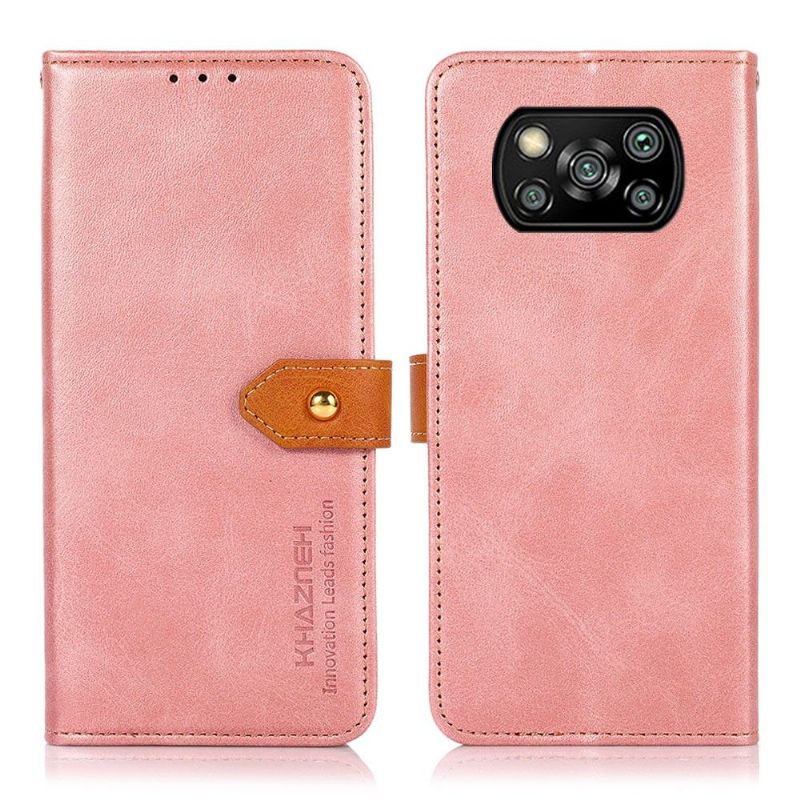 Housse Xiaomi Poco X3, X3 NFC, X3 Pro KHAZNEH Bicolore simili cuir