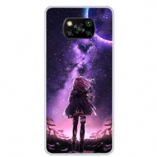 Xiaomi Poco X3, X3 Pro et X3 NFC - Coque Illustration fille pleine lune