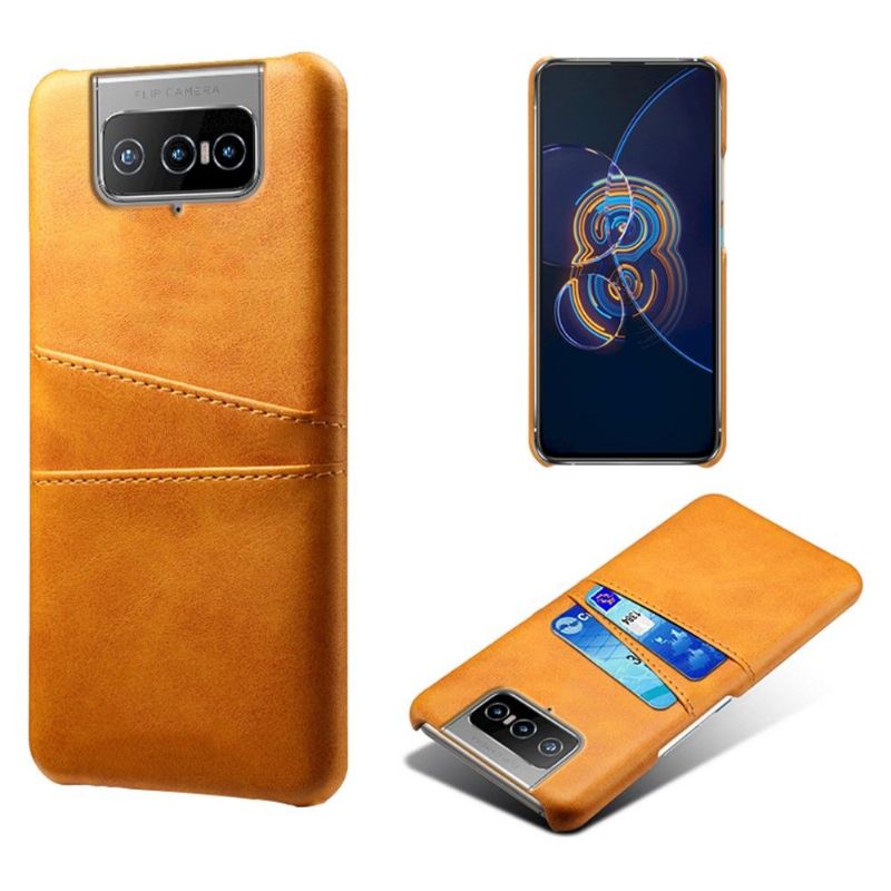 Coque Asus Zenfone 8 Flip Mélodie effet cuir porte cartes