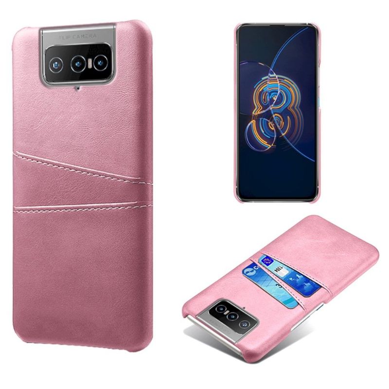 Coque Asus Zenfone 8 Flip Mélodie effet cuir porte cartes