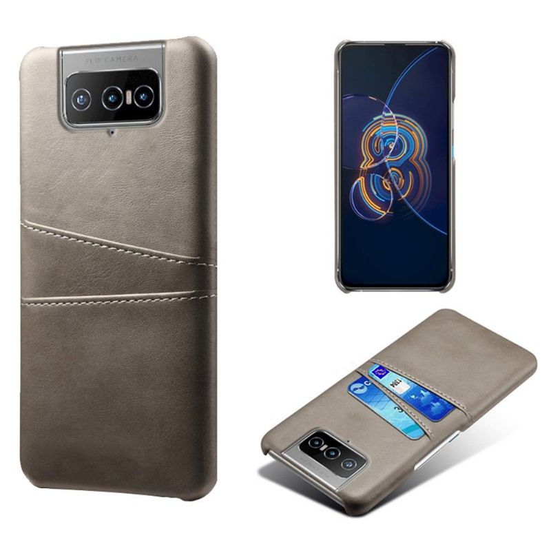 Coque Asus Zenfone 8 Flip Mélodie effet cuir porte cartes