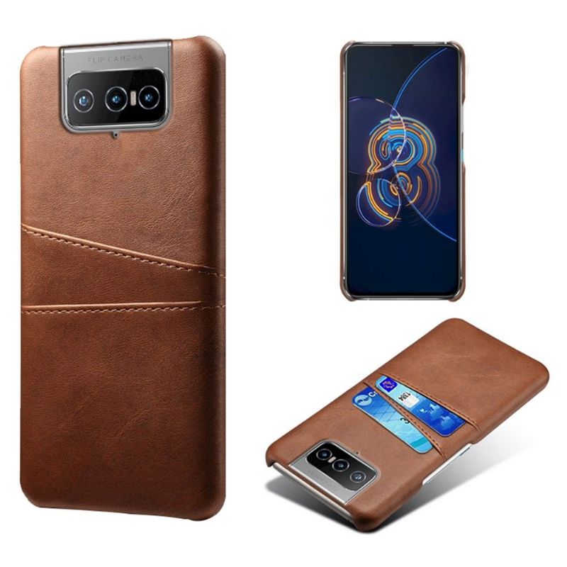 Coque Asus Zenfone 8 Flip Mélodie effet cuir porte cartes