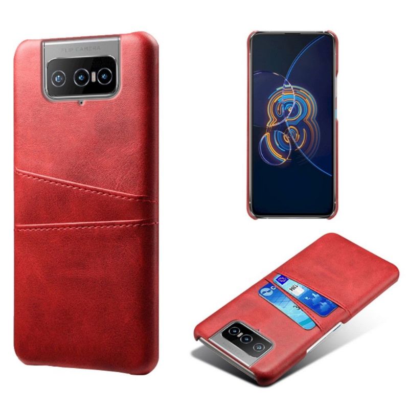 Coque Asus Zenfone 8 Flip Mélodie effet cuir porte cartes