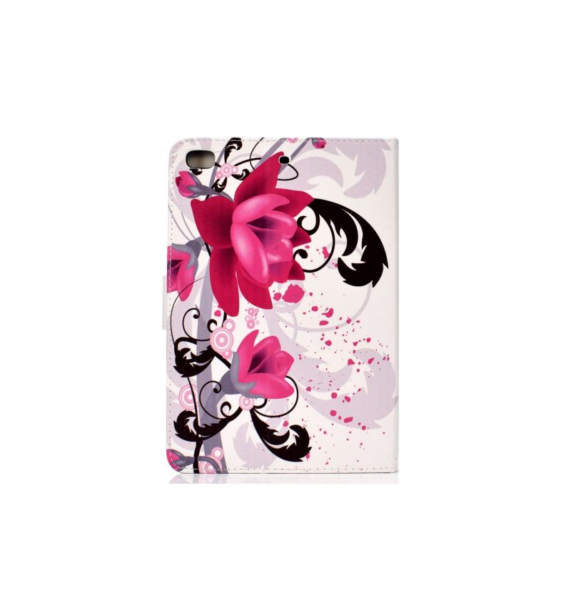 iPad Mini 4 / 3 / 2 / 1 - Housse porte cartes purple flowers