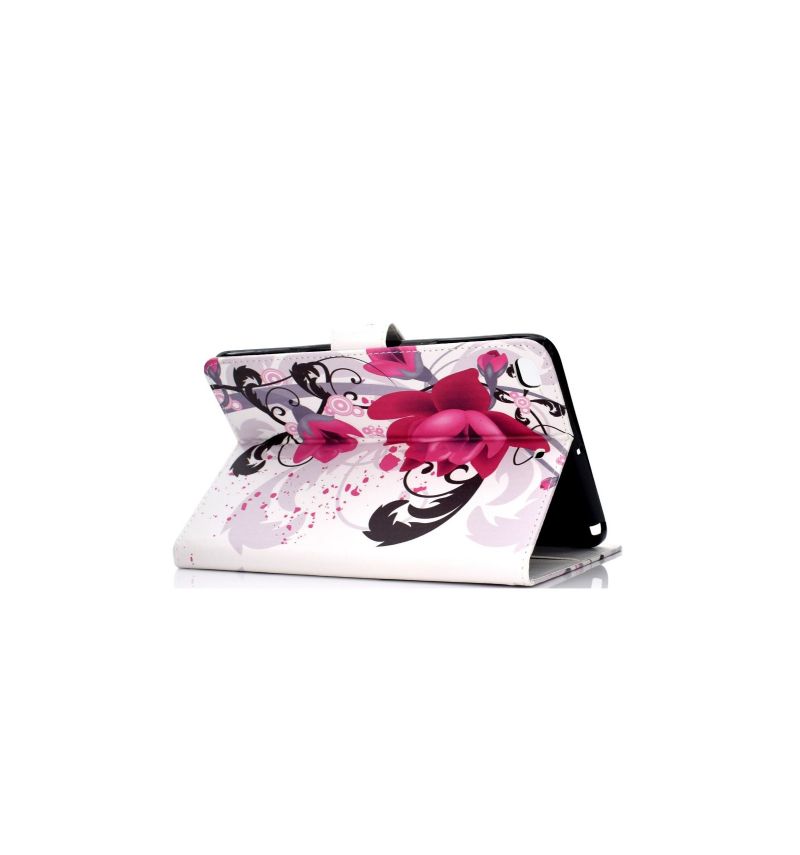 iPad Mini 4 / 3 / 2 / 1 - Housse porte cartes purple flowers