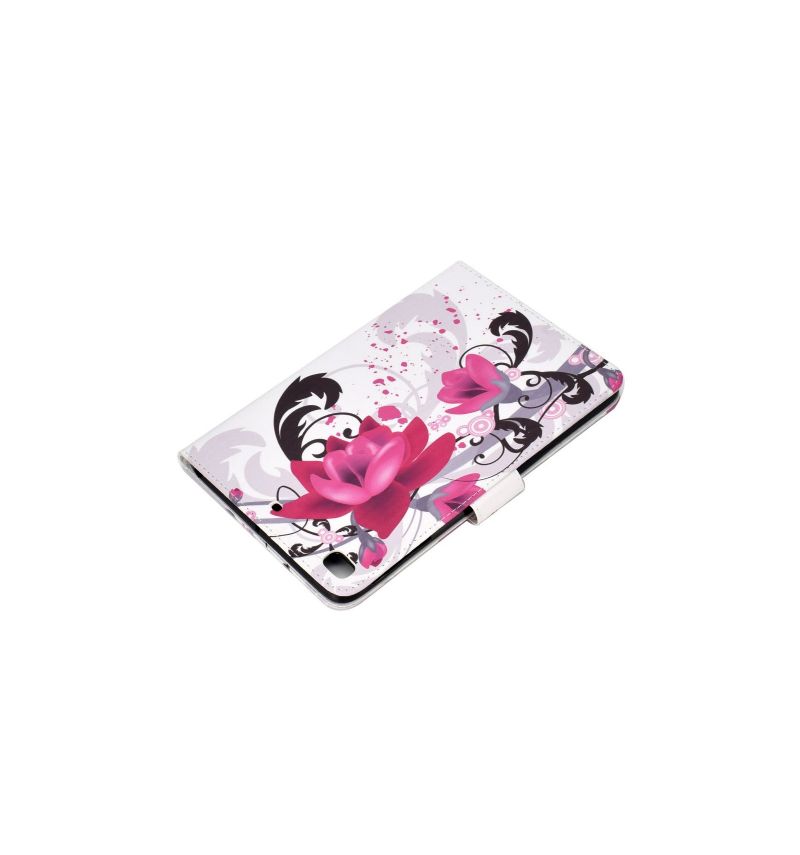 iPad Mini 4 / 3 / 2 / 1 - Housse porte cartes purple flowers