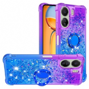 Coque Xiaomi Redmi 13C 4G/5G/Poco C65 Anneau-Support Dégradé Paillettes