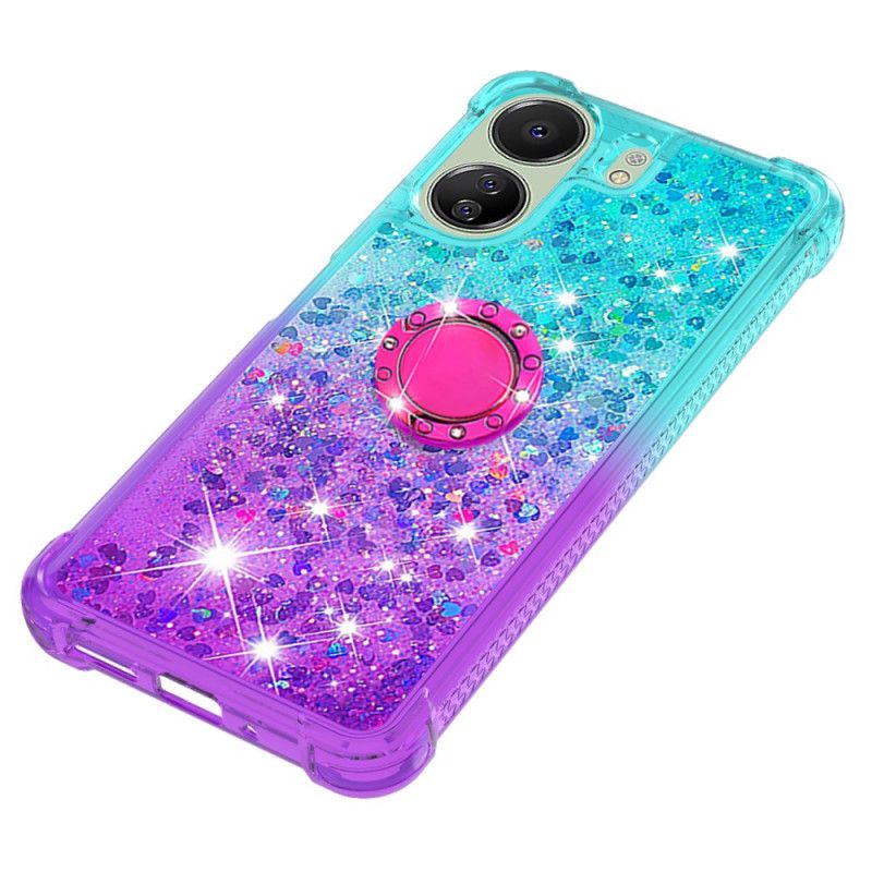 Coque Xiaomi Redmi 13C 4G/5G/Poco C65 Anneau-Support Dégradé Paillettes