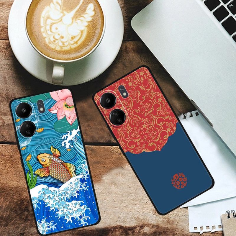 Coque Xiaomi Redmi 13C / Poco C65 Femme et Fleurs de Pêcher