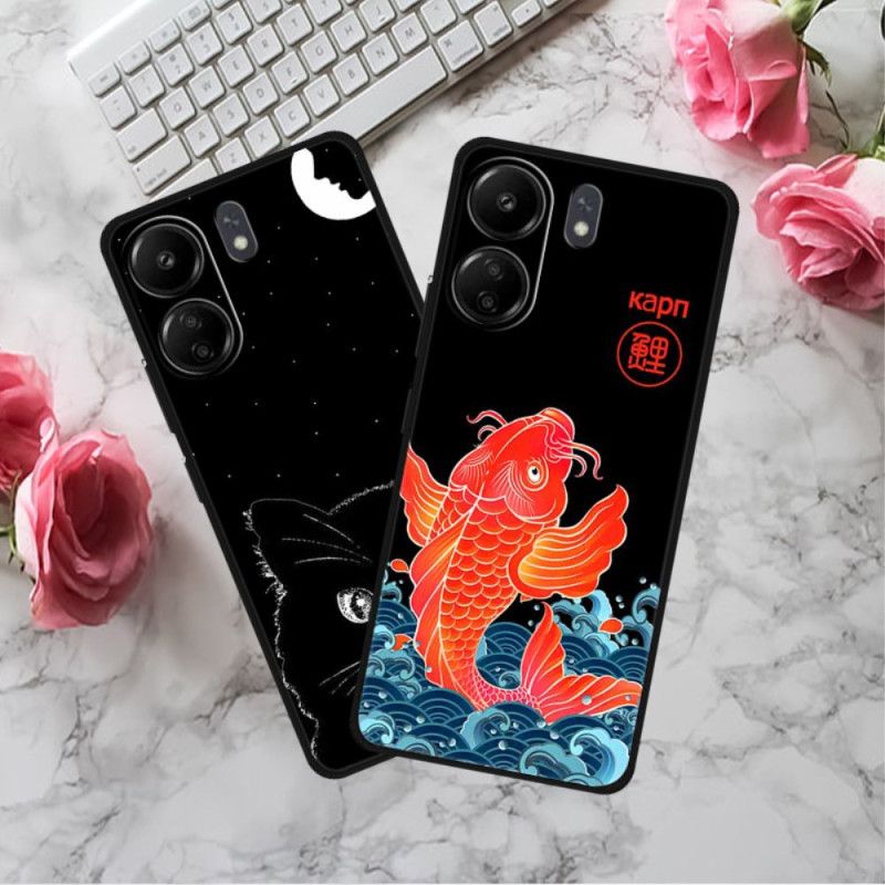 Coque Xiaomi Redmi 13C / Poco C65 Femme et Fleurs de Pêcher