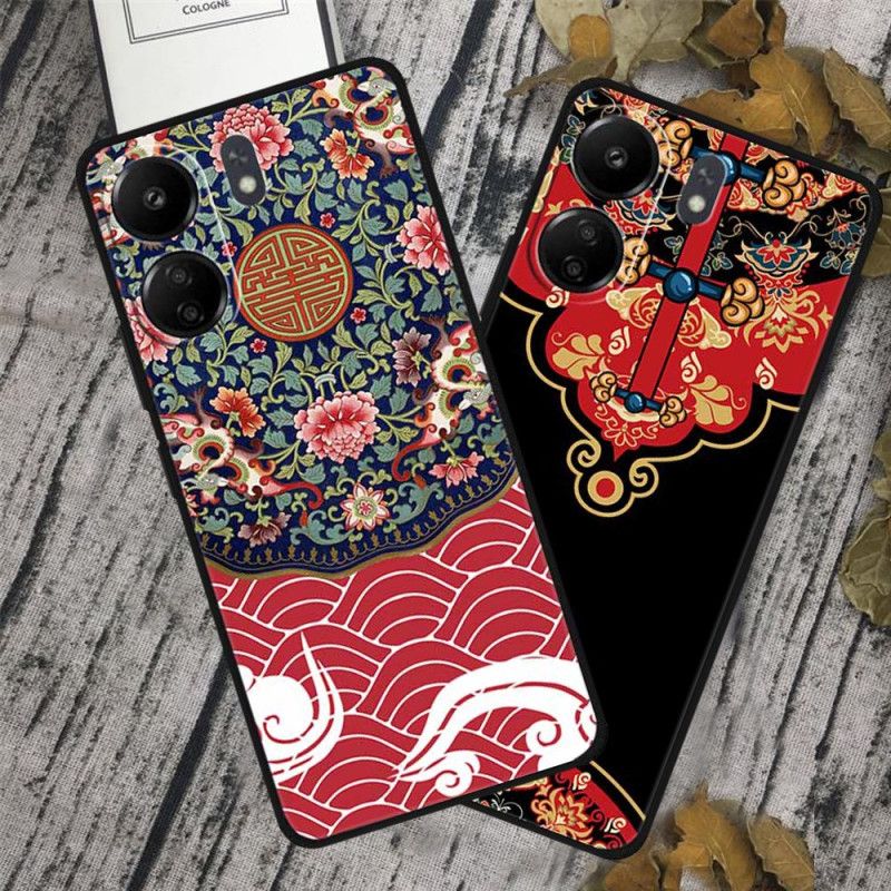 Coque Xiaomi Redmi 13C / Poco C65 Femme et Fleurs de Pêcher