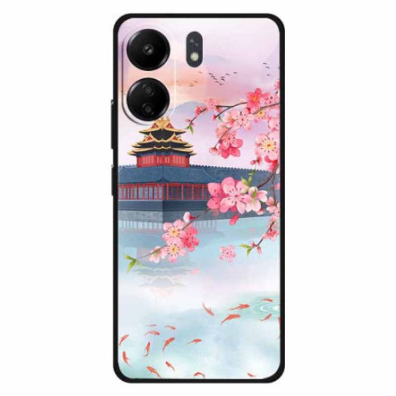 Coque Xiaomi Redmi 13C / Poco C65 Tour Ancienne et Poissons