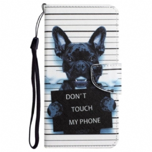 Housse Xiaomi Redmi 13C 4G/5G/Poco C65 Chien Don't Touch my Phone à Lanière