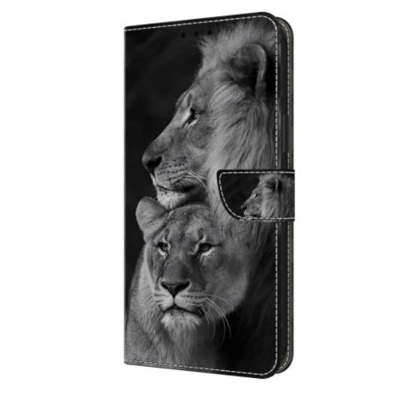 Housse Xiaomi Redmi 13C 4G/5G/Poco C65 Couple Lions