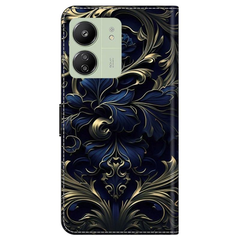 Housse Xiaomi Redmi 13C 4G/5G/Poco C65 Fleurs Bleues