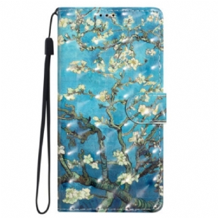 Housse Xiaomi Redmi 13C / Poco C65 Fleurs d'Abricot à Lanière