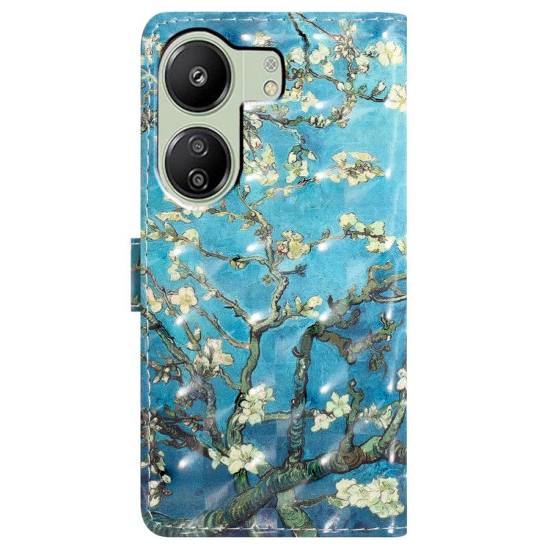 Housse Xiaomi Redmi 13C / Poco C65 Fleurs d'Abricot à Lanière