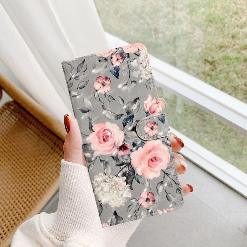 Housse Xiaomi Redmi 13C / Poco C65 Fleurs Écloses à Lanière