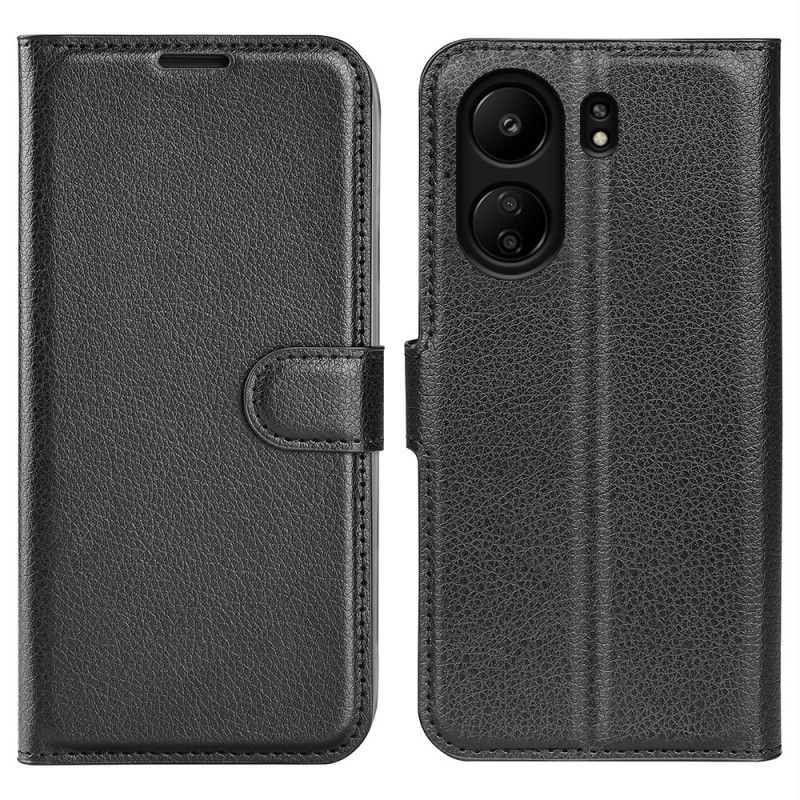 Housse Xiaomi Redmi 13C / Poco C65 Simili Cuir Litchi Classique