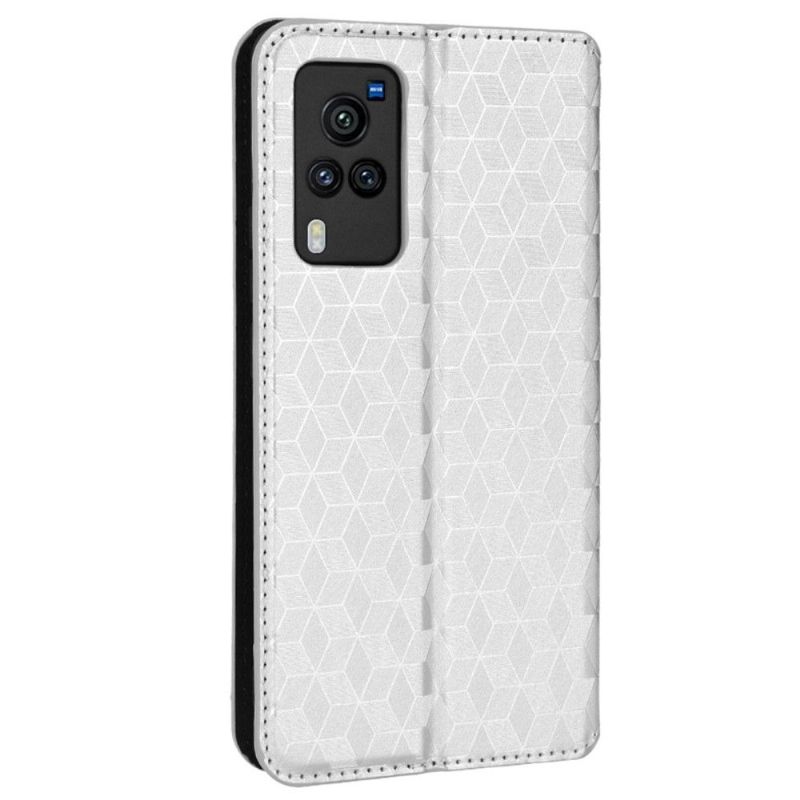 Housse Vivo X60 Pro flip cover design géométrie