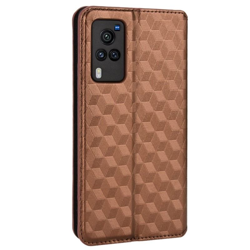 Housse Vivo X60 Pro flip cover design géométrie