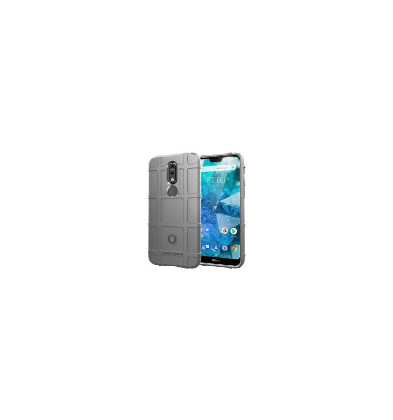 Coque Nokia 7.1 protectrice square grid