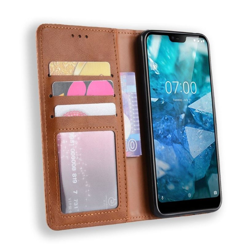 Nokia 7.1 - Étui style cuir Le Cirénius