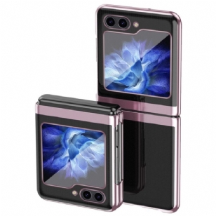 Coque Samsung Galaxy Z Flip 6 Design Transparent et Effet Métal