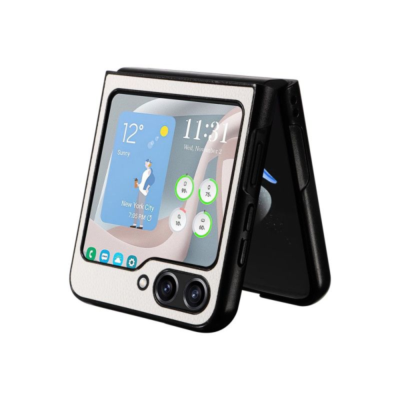 Coque Samsung Galaxy Z Flip 6 Style Cuir Discret