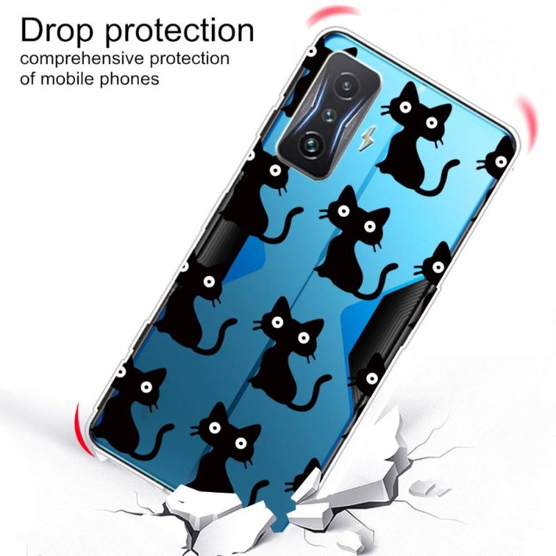 Coque Poco F4 GT Chats Noirs