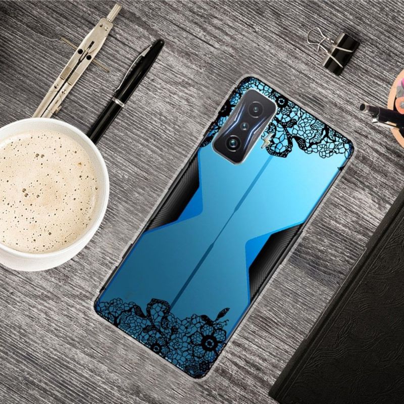 Coque Poco F4 GT fleur dentelle