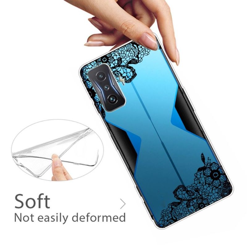 Coque Poco F4 GT fleur dentelle